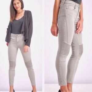 Pistola X Anthropology Audrey Moto Tactical Skinny Jeans in Eden Olive Green 29